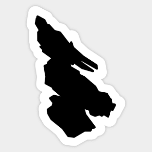 Salt Spring Island Simple Silhouette in Solid Black - Simple and Classic - Salt Spring Island Sticker